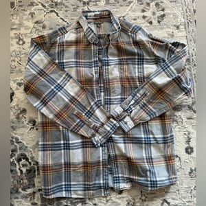 Eddie Bauer Men’s Flannel Shirt, Plaid Multi-colored, Relaxed Fit 3XLT Nice!